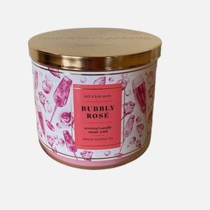 Bubbly Rose 3-Wick Candle NEW BATH AND BODY WORKS